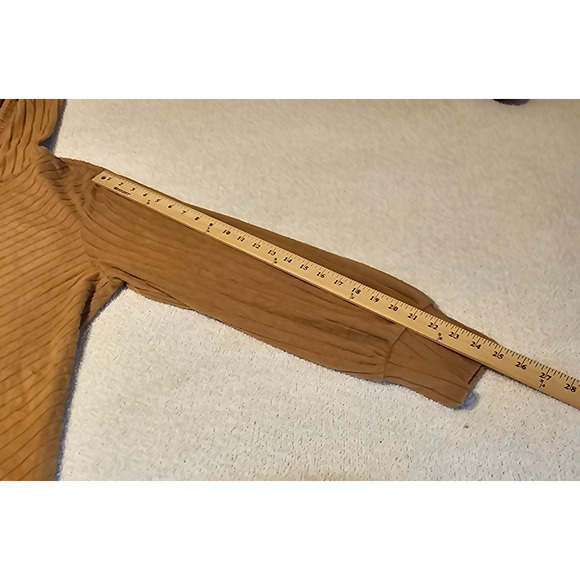 Nine West Brown Hooded Sweater Tunic Top Long Sleeve Ribbed Pullover Women’s XL - Picture 8 of 11